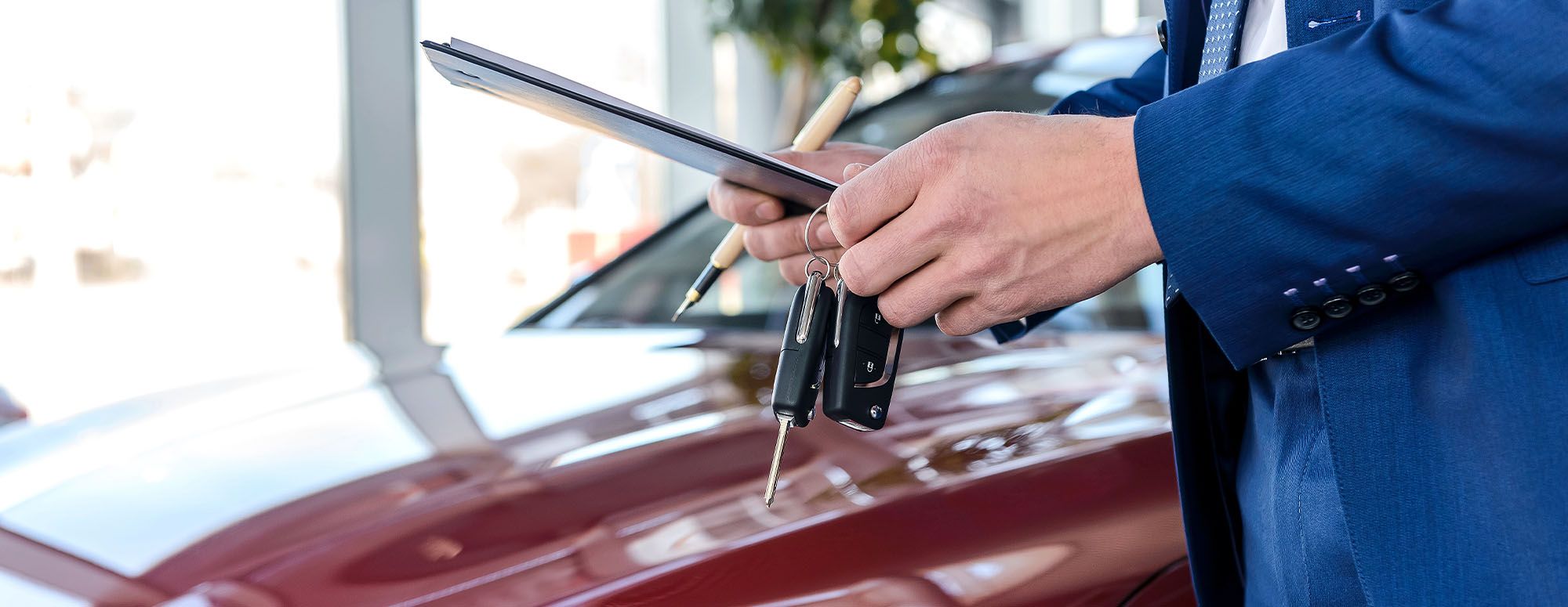 Changing oil in a car.